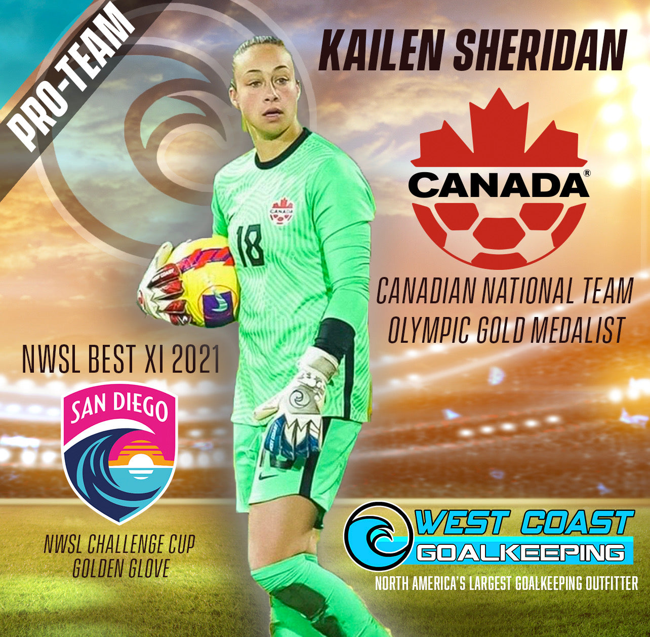 Olympic Gold Medalist, Kailen Sheridan, Joins WCGK