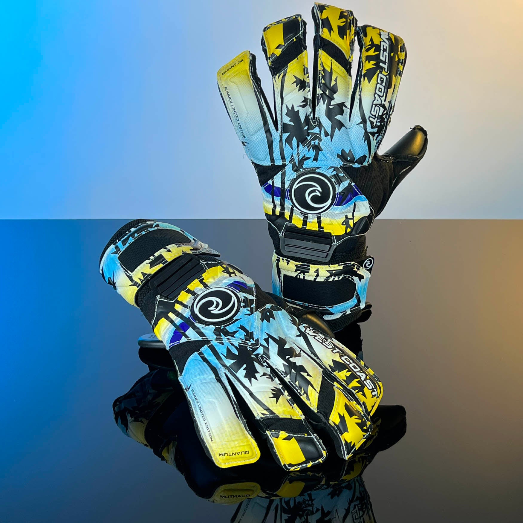 Yellow shop goalie gloves