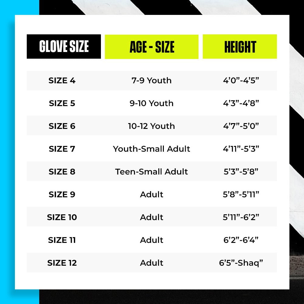 Soccer Goalie Glove Size Chart 2