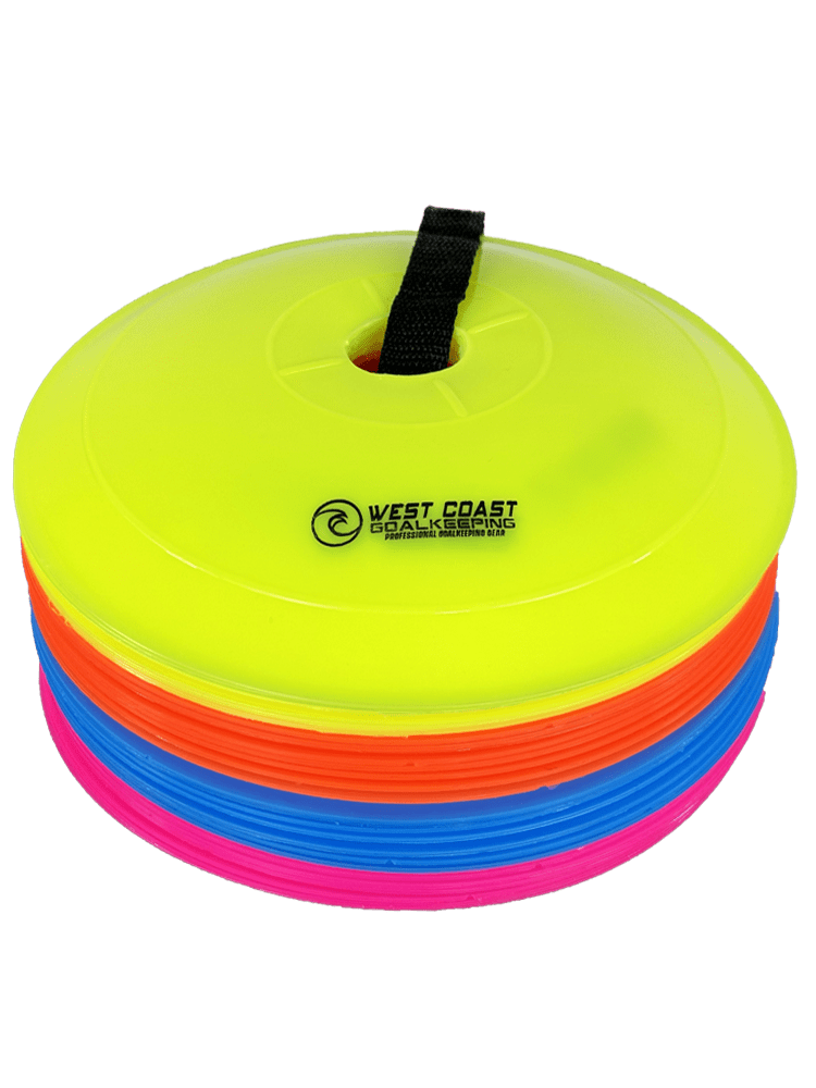 Flat Training Cones - 32 Pack - West Coast Goalkeeping
