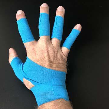 How to tape a sprained finger